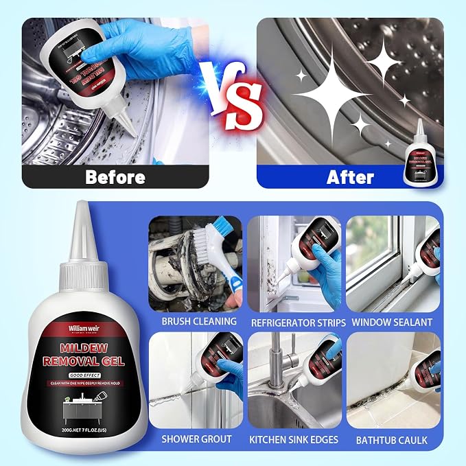 Washing Machine Cleaner Tablets Ultra with Mold Cleaning Gel&Brush | Designed for Pet Owners,Removes Residue, Grime & Odors, Compatible with HE, Top&Front Load, 30 Tablets-12+ Month Supply