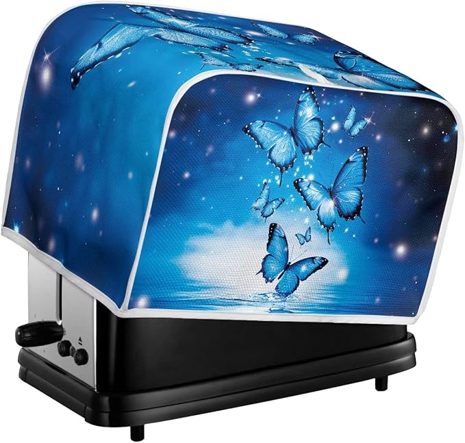Butterfly Print Toaster Cover 4 Slice Toaster Oven Covers Dust Protection Small Appliance Covers, Waterproof Toaster Oven Protector Toaster Accessories Oven Cover, Kitchen Accessories