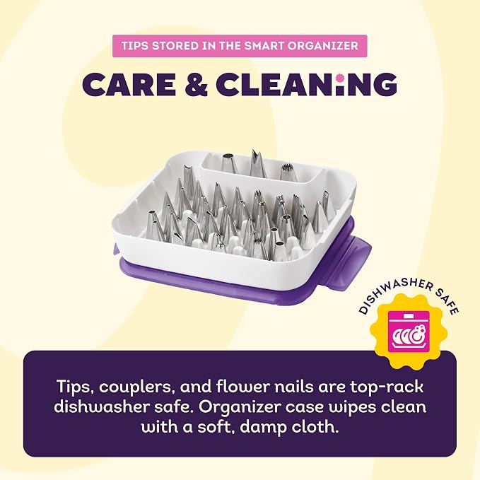 Wilton Master Cake Decorating Piping Tips Set, Cupcake Decorating, 55-Piece | 55-Piece Stainless Steel Tip Set with Storage Case for Piping Rosettes, Stars, Leaves & Borders on Cakes & Cupcakes