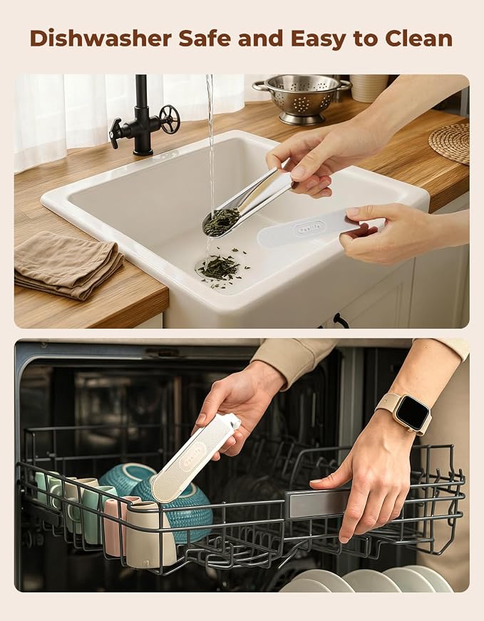 2Pcs 2-in-1 Tea Scoop Infuser for Loose Leaf Tea Strainer Fine Mesh | 304 Stainless Steel Tea Infuser, Easy to Fill and Clean, Loose Leaf Tea Steeper for Cup Mug Teapot