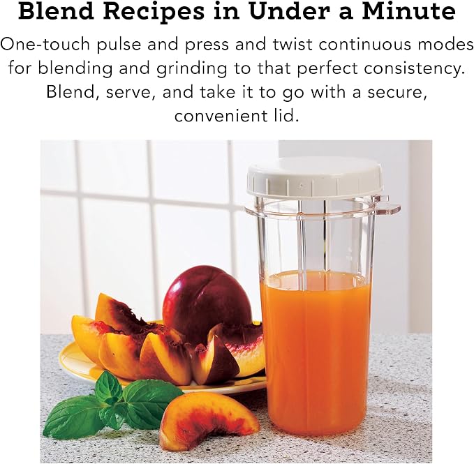 Tribest PB-250 Kitchen Grinder & Personal Blender, White | For Shakes and Smoothies, BPA-Free Portable Blender Cups