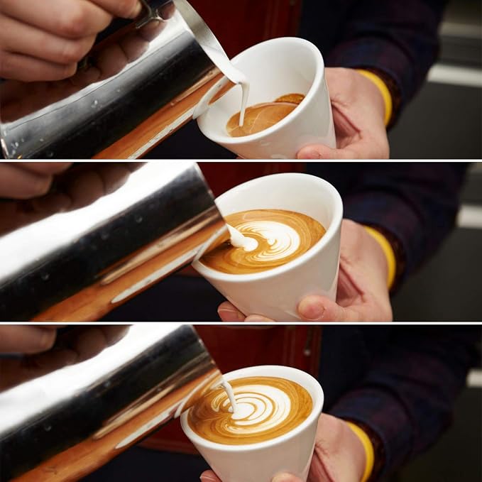 32oz Milk Frothing Pitcher, Stainless Steel Espresso Latte Cup Steaming Pitcher Creamer Cup, Milk Frother Cup Espresso Machine Accessories Barista Tools Jug for Coffee Cappuccino with Latte Art Pen