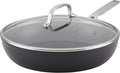 KitchenAid Hard-Anodized Induction Nonstick Frying Pan with Lid, 12.25-Inch, Matte Black
