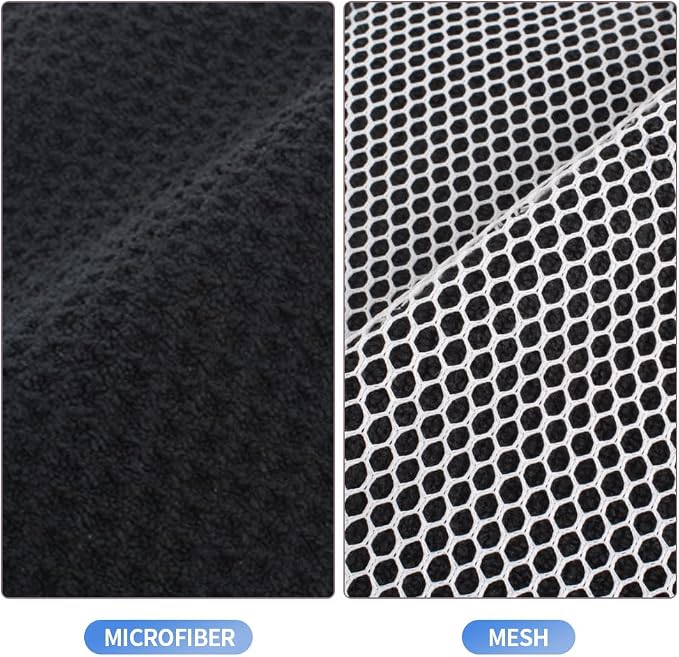 Dish Cloths with Scrub Side, Microfiber Dish Rags Kitchen Washcloths | Absorbent dish cloths for washing dishes with scrubber side Quick dry kitchen wash cloths and dish rags 9Pack 7Inch darkblack