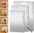 Titanium Cutting Board,100% Pure Titanium Cutting Boards for Kitchen,Food-Grade Double Side Available Non Toxic Chopping Board,Dishwasher Safe Hygiene Durable Boards(1PC-M)