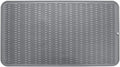 MicoYang Silicone Dish Drying Mat for Multiple Usage,Easy clean,Eco-friendly,Heat-resistant Silicone Mat for Kitchen Counter or Sink,Refrigerator or Drawer Liner Grey 4XL 32 inches x 18 inches