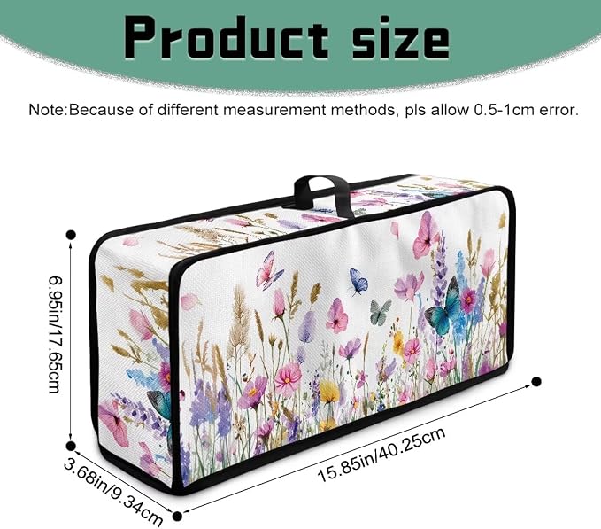 ZDCUSTOM Toaster Cover 2 Slice Slim Toaster Dust Cover Dustproof Kitchen Appliance Easy to Fold Dust Protection Bread Machine Cover for Long Slot Toasters Appliance Butterfly