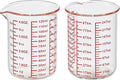 High Borosilicate Glass Measuring Cup-V-Shaped Spout，Glass Measuring Beaker for Kitchen or Restaurant, Easy to Read, 120 ML (4 Oz)-Pack of 2