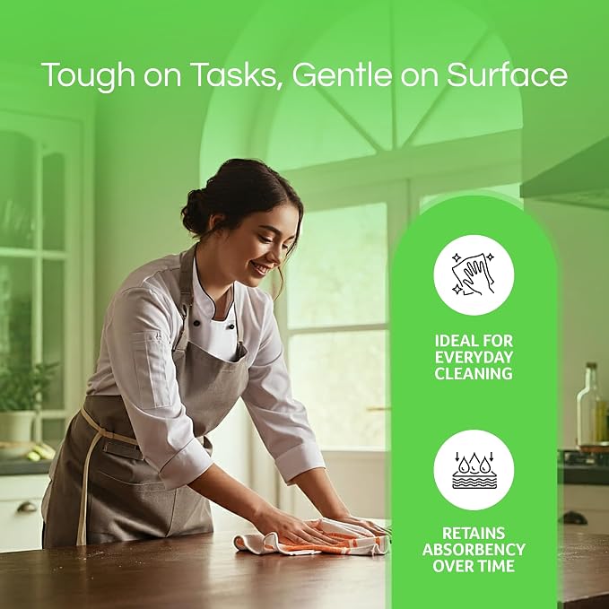 Towels N More 24-Pk 16x19 30 Oz. Absorbent Cotton Kitchen Bar Mop Towels | Reusable Kitchen Cleaning Towels for Chef, Cook, Home, Restaurant & Bar. Highly Absorbent, Multi-Purpose Cotton Towels