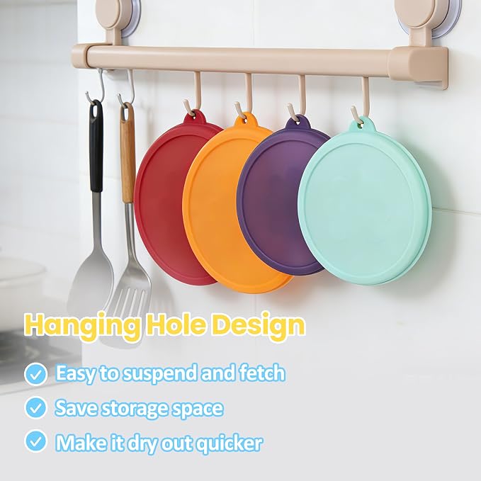 2 Cup 4 Cup Round Silicone Storage Cover Lids Replacement for Anchor Hocking Glass Bowls (Container not Included) 4 Pack