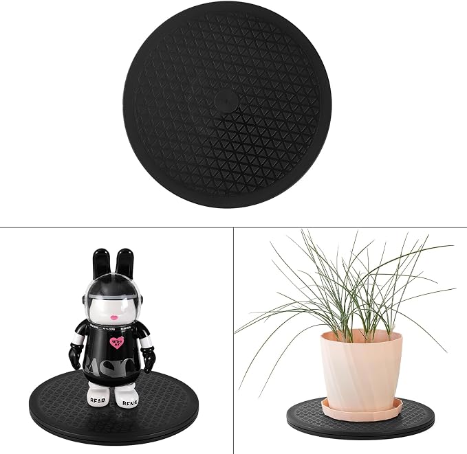 ZZRANYE 12 Inch Heavy Duty Rotating Swivel Stand - 360 Degree Rotating Lazy Susan Base with Steel Ball Bearings for Model Base/Rotating Plants/Crafts Stand Monitor/TV/Monitors/Potted Plants