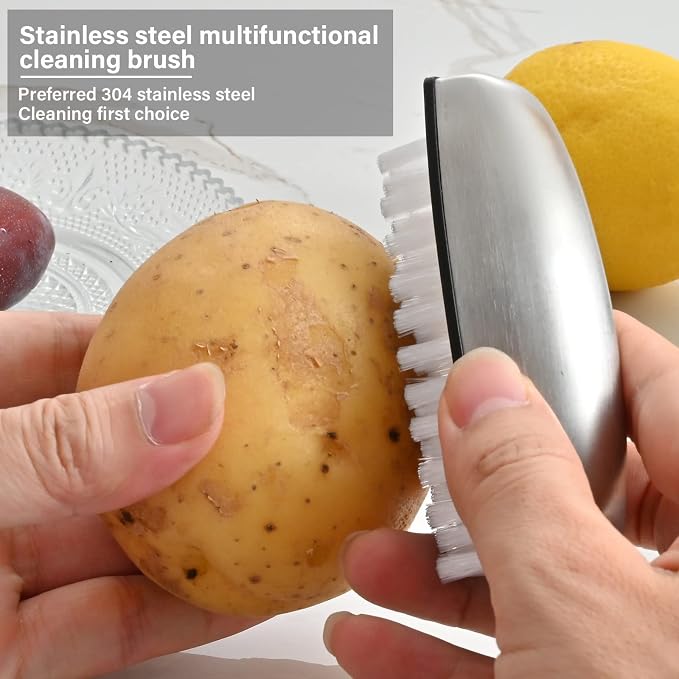 Vegetable Brush Scrubber for Food Potato Scrubber Veggie Brush Scrubber - Useful Kitchen Gadget