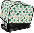 2 Slice Toaster Cover Tropical Leaf Dust Proof Washable Kitchen Appliance Cover with Pocket, Oxford Fabric Countertop Toaster Protector for Standard Toasters Small Appliances