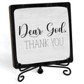 Modern Farmhouse Decor, Home Decor For Living Room, Boho Chic Aesthetic Shelf Decorations, Christian Dear God Sign, Farm House Entryway Tv Stand Fireplace Coffee Table Decoration (04)