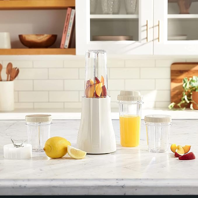 Tribest PB-250 Kitchen Grinder & Personal Blender, White | For Shakes and Smoothies, BPA-Free Portable Blender Cups
