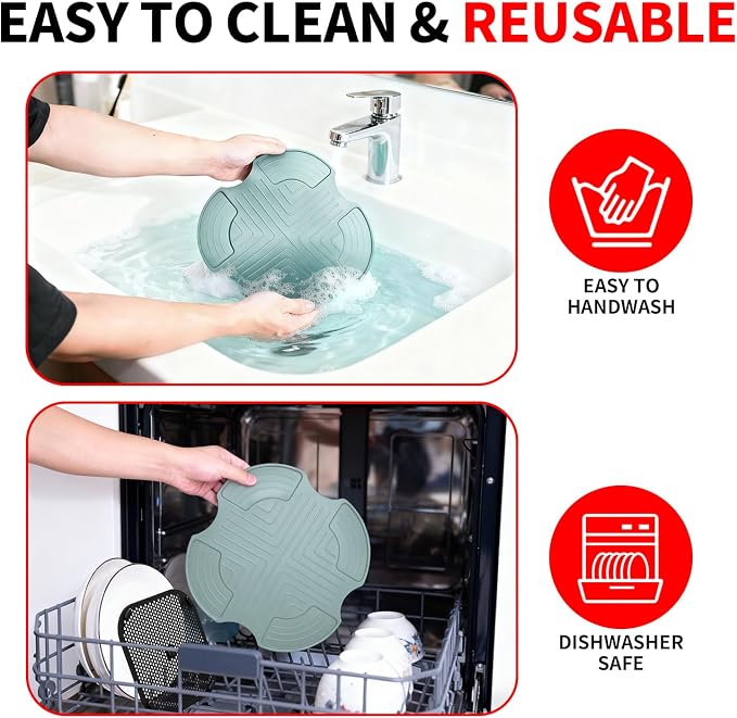 Silicone Mat for Ninja Crispi Air Fryer, Heat-Insulating Trivet for FN101 Containers – Kitchen Splatter Guard, Ninja crispi Accessories Oil Blocker, Keeps Countertop Clean(Green & Black)