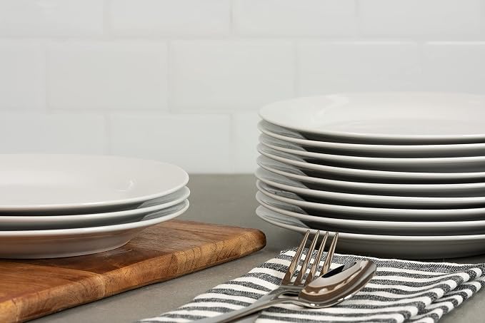 10 Strawberry Street 7.5" Catering Round Salad/Dessert Plate, Set of 12,White