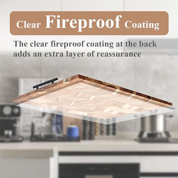 SwallowLiving Noodle Board Stove Cover Wood with Handles, Wooden Stovetop Cover Board for Gas Stove and Electric Stove Top, kitchen sink cover for counter space, Acacia