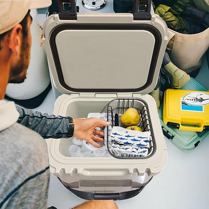 Cooler Basket Compatible with YETI Roadie 24, Dry Goods Wire Cooler Rack Storage Will Keep Smaller Items Dry and Stay Goods High for Roadie 24 Ice Chest Good to Hold Fruit, Utensils, etc