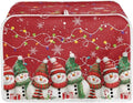 Christmas Toaster Cover 2 Slice Bread Toaster Oven Dustproof Cover, Snowman Pattern Waterproof Kitchen Small Appliance Cover Home Kitchen Accessories Xmas Decor