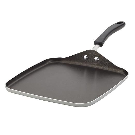 Farberware Cookstart Aluminum DiamondMax Nonstick Square Griddle Pan, 11-Inch, Silver