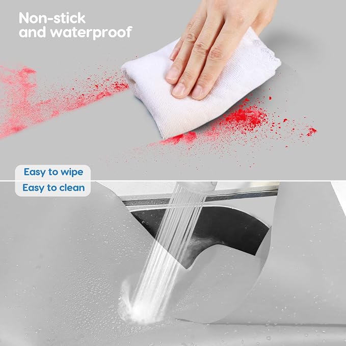 Extra Large Silicone Mat 35.3"x23.5"x0.08", Multipurpose Silicone Mat Thick Heat Resistant Mat Shipped Rolled Up Kitchen Counter Mat Waterproof Silicone Mats for Kitchen Counter Light Gray | Extra Large, Heat Resistant, Waterproof, Nonslip, Multipurpos...