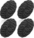 ME.FAN Silicone Trivet Mats - 4 Pack Pot Holders - 7.4'' Thickened Hot Pads for Hot pots, Pans and Dishes, Heat Resistant Silicone Trivet for Table and Counter Top Black