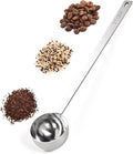 Doosu Metal 8.5in Long Handle Coffee Scoop for Ground Coffee (2 Tbsp) | Food-Grade 18/8 Stainless Steel Measuring Spoon, Tablespoon Scooper for Coffee Beans, Espresso, Protein Powders, Tea, Sugar