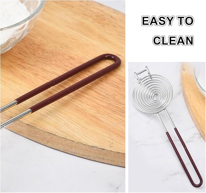 Egg White Separator, Egg Yolk White Separator, Stainless Steel Egg Separator Spiral Yolk Separator, Egg Divider Kitchen Tool for Baking Cake, Kitchen Gadget Cooking/Baker Tool (Brown)