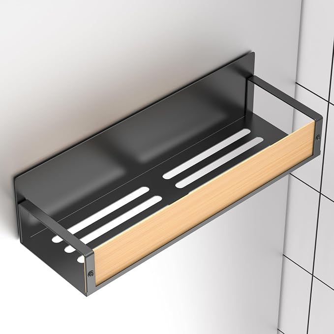 Metal Magnetic Spice Rack for Refrigerator Wood, 2 Pack | Magnetic Shelves Heavy Duty for Fridge in Kitchen, Seasoning Storage Organizer, For Oven Washer and Dryer, For Heavier Items