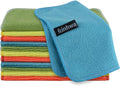 Dish Cloths with Scrub Side, Microfiber Dish Rags Kitchen Washcloths | Absorbent dish cloths for washing dishes with scrubber side Quick dry kitchen wash cloths and dish rags 12 Pack 7Inch Mixing