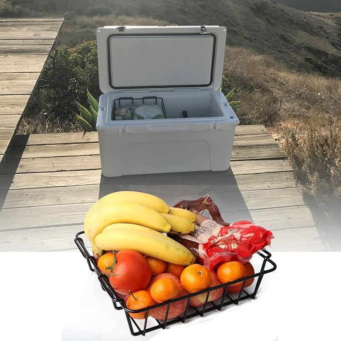 Cooler Basket for YETI Tundra 50 or 65,Inside Dry-Goods Basket Compatible with Cabela's 60QT, Igloo BMX 52QT, Ozark Trail 52QT,Pelican Elite (45 & 70) etc,Stainless Steel Wire Cooler Rack
