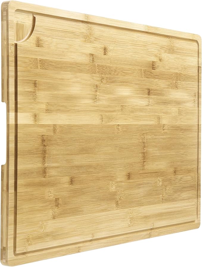 GarveeHome Extra Large Bamboo Cutting Board, 30 x 20 in Wooden Chopping Board for Kitchen, Butcher Block with Juice Groove and Handles, Stove Top Cover, Over Sink Noodle Board