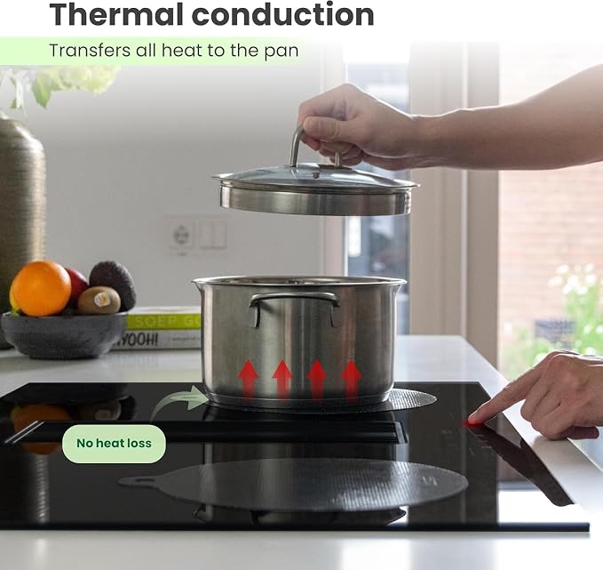 Induction Cooktop Protector Silicone Mat Hob Cover 5 Pieces | Kitchen essentials: silicone mats protect induction cooktops from scratches, spills & heat damage.