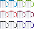 TANGLONG 12PCS Sublimation Mugs-6 Assorted Colors 11oz ceramic cup for gift | Heat Sensitive Coffee Mugs,Tazas Magicas Para Sublimacion Set,Color Changing,homemade gifts,summer, casual, beach, party