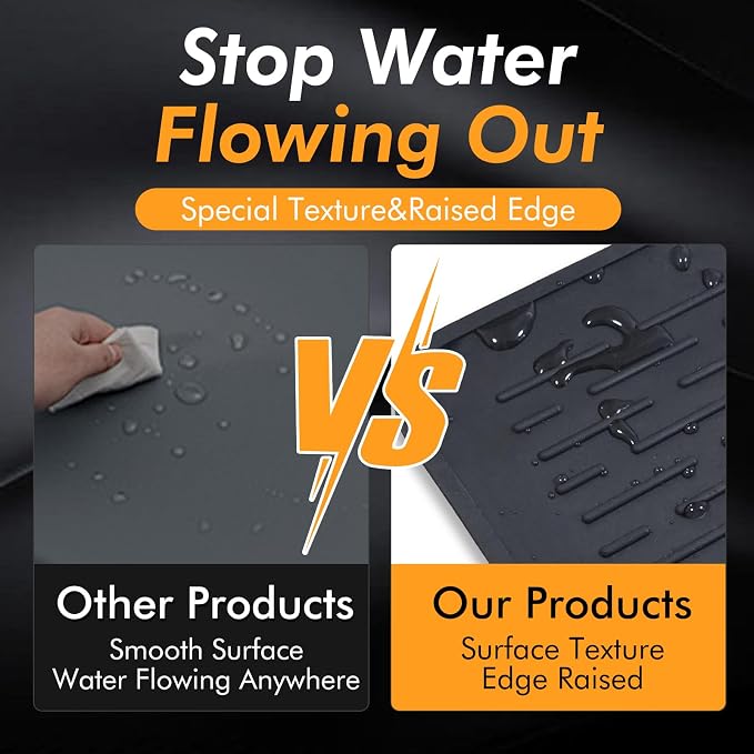 Stove Top Covers for Electric Stove (28”x20”), Silicone Stove Mat for Glass Top Stove, XL Stove Cover for Induction Cooktop, Induction Cooktop Protector, Dishwasher-Safe Drying Mat for Kitchen Counter