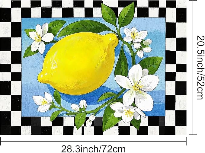 HOMETITUTE Lemon Blossom Stove Top Cover 28x20 Diatomite Mat