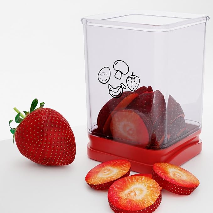 2 PCS Fruit Slicer Cup, Speed Cutter for Strawberry Banana Grape Boiled Egg | Stainless Steel Vegetable Cutting Tool Portable Slicing Kitchen Gadget
