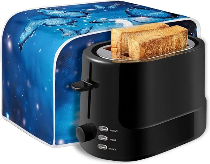 Butterfly Print Toaster Cover 4 Slice Toaster Oven Covers Dust Protection Small Appliance Covers, Waterproof Toaster Oven Protector Toaster Accessories Oven Cover, Kitchen Accessories