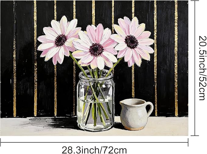 HOMETITUTE Spring Stove Top Cover 28x20 Floral Daisy Art Heat Resistant Protector
