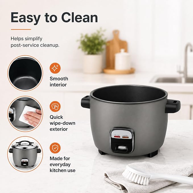 40 Cups Commercial Rice Cooker/Warmer | Large Capacity Rice Cooker is built to last through constant rigorous use.