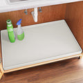 FLATO Waterproof Under Sink Mat, 25" x 22", White | Shelf Liner for Kitchen and Bathroom, Cabinet Protector, Organizers and Storage, Flexible Silicone Drip Tray
