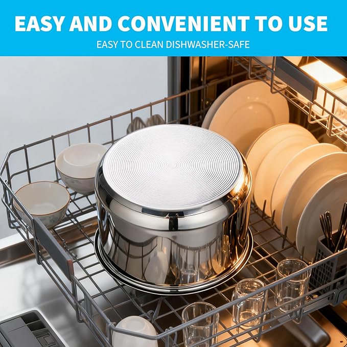 Rice Cooker 5.5 Cupr Inner Pot Compatible with Tiger JBV-A10U Only | 304 Stainless Steel,Easy to Clean and Dishwasher Safe