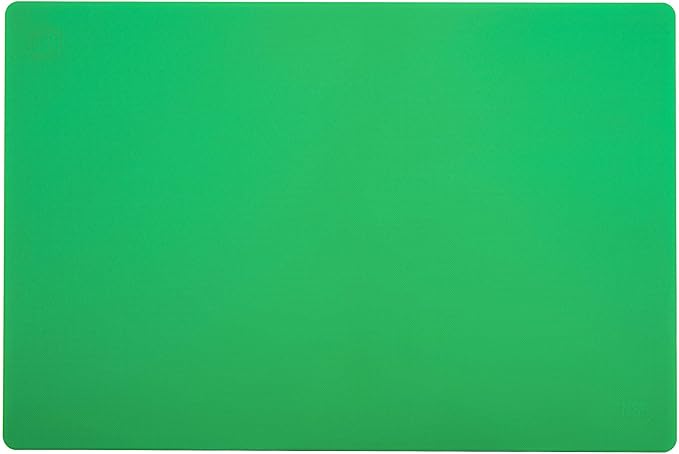 Thirteen Chefs 18 x 12 Large Green Cutting Board - 1/2 Inch HDPE Plastic | Vegetables and Salad, Commercial Grade Poly, Dishwasher Safe, Certified for Restaurant and Food Service, Non Porous Surface