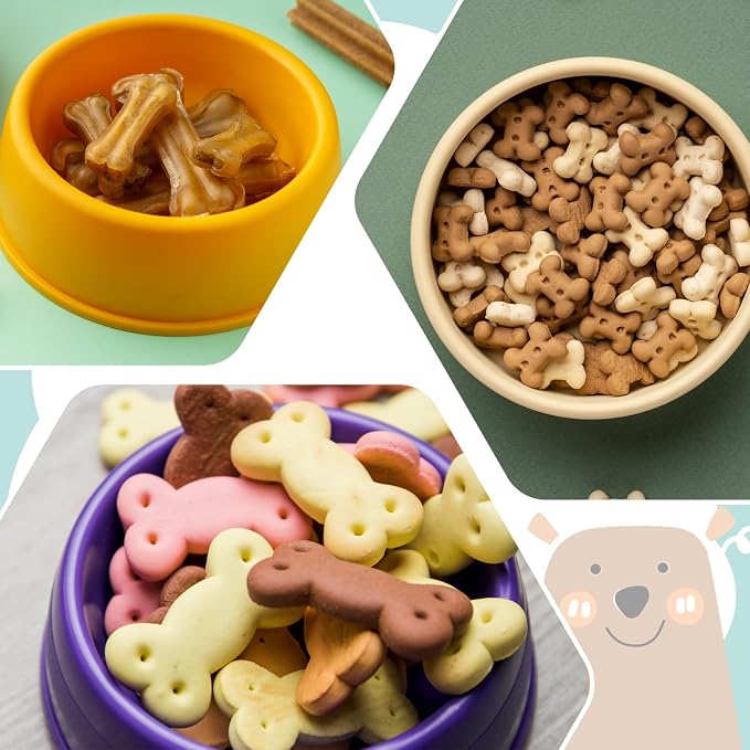 6 PCS Bone and Dog Footprints Cookie Cutters Set 3 Sizes Stainless Steel Dog Bone Cookie Cutter DogsTreat Cutters Dogs Shaped Cookies Cutter for Homemade Baking Theme Party Cat Homemade Treats Silv
