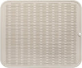 MicoYang Silicone Dish Drying Mat for Multiple Usage,Easy clean,Eco-friendly,Heat-resistant Silicone Mat for Kitchen Counter or Sink,Refrigerator or Drawer Liner Tapioca XL 18 inches x 16 inches