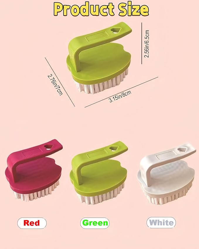 Vegetable Scrubber Brush -3 Pack Fruit and Vegetable Brushes Stiff Bristles | Vegetable Brush Scrubber for Food,Veggie Wash Brush,Vegetable Cleaner Brush for Fruits,Potatoes,Carrots & Firm Produce