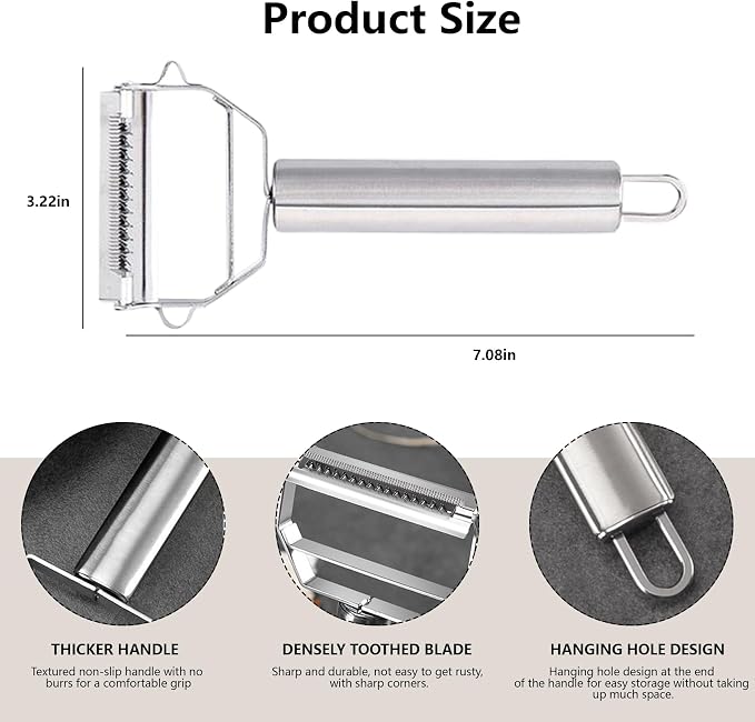 Multifunction Stainless Steel Julienne Peeler Vegetable Peeler Double Planing Grater Kitchen Accessories Cooking Tools