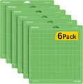 Standard Cutting Mat Compatible With Cricut,6 Pack | 12''x12'' Cutting Mat Compatible With Explore One/Air/Air 2/Maker, Adhesive Mat Vinyl Mat, Replacement Accessories