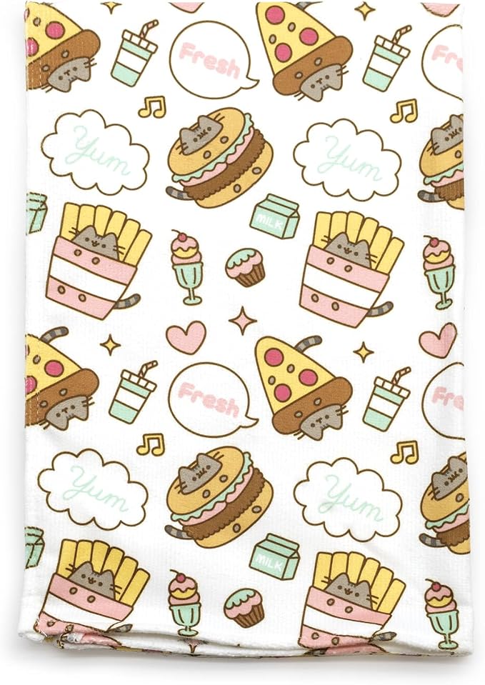 Pusheen The Cat - 3 Piece Kitchen Set collection - Pot Holder, Oven Mitt, and Towel